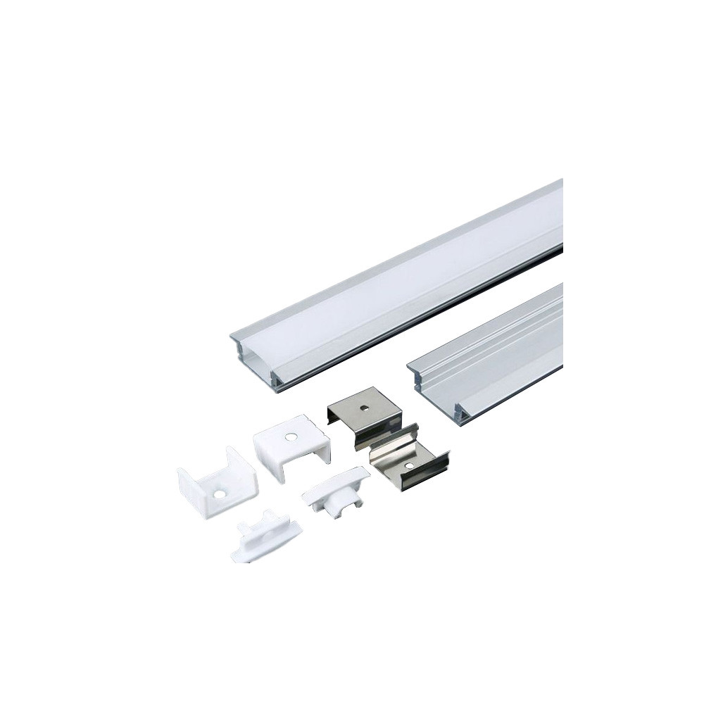 V-TAC 18x7 2m START Wit Inbouw Aluminium Profiel Met Diffuser VT-8122