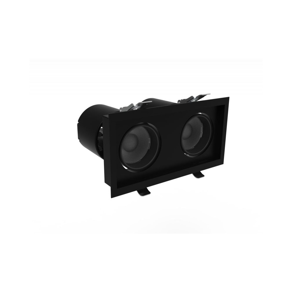 DownRay Orientable CLAREO 2x20W DUO DESIGN Schwarz Ohne Driver FS