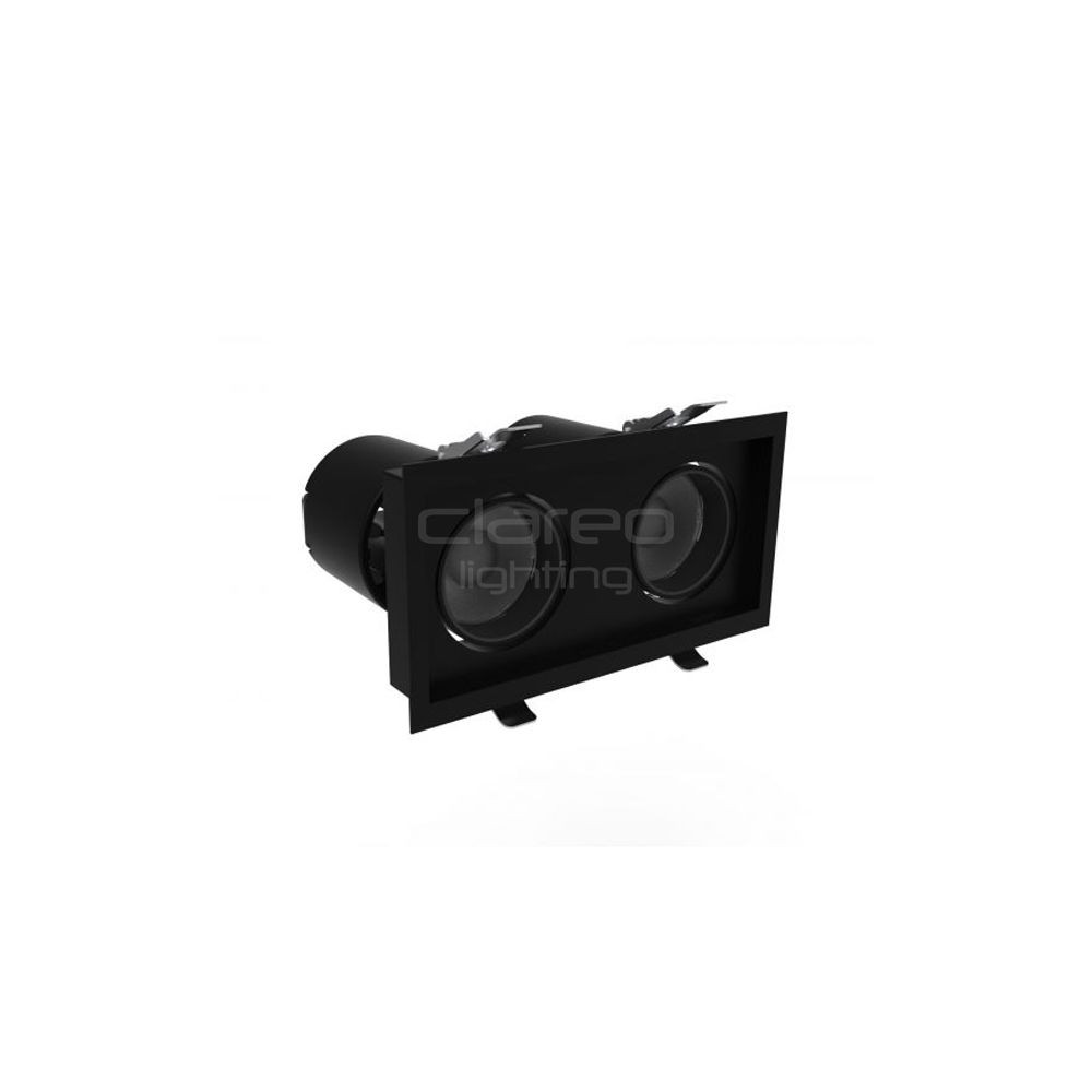 DownRay Orientable CLAREO 2x20W DUO DESIGN Noir Sans Driver FS