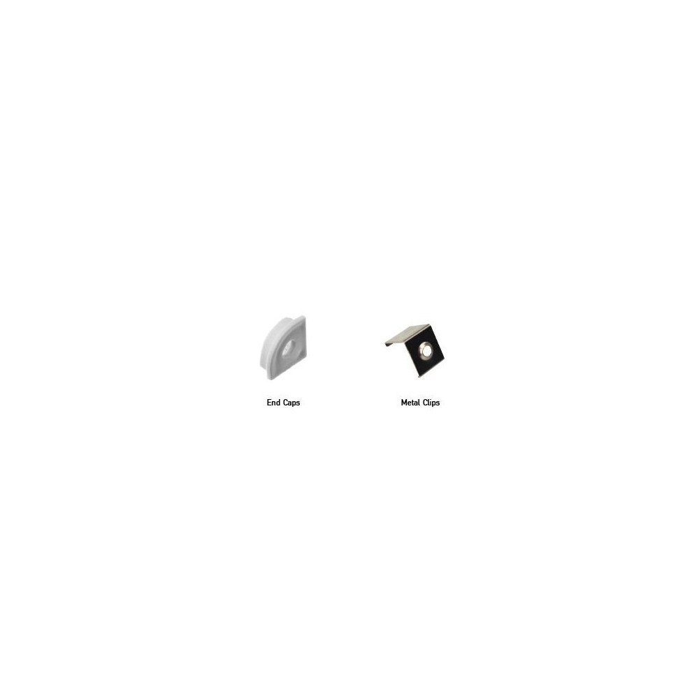 Accessoires voor profiel ZAMBELIS 16x16mm DESIGN Grijs 20197-E