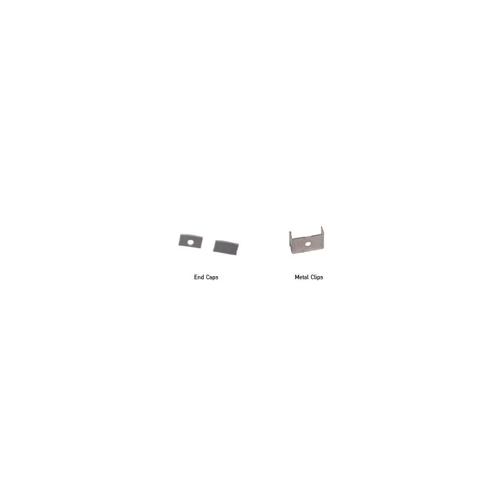 Accessoires pour profilé ZAMBELIS 18x8mm DESIGN Gris 20201-E