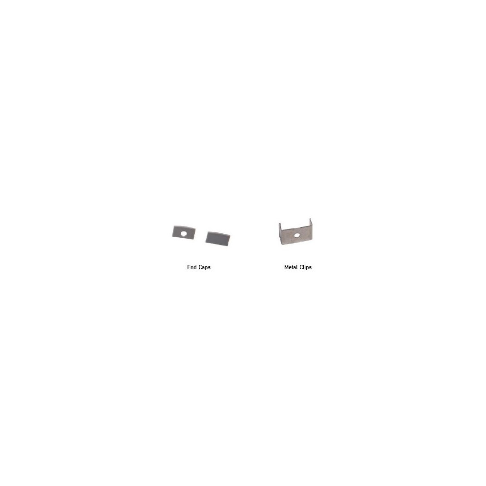 Accessories for ZAMBELIS 18x8mm Profile DESIGN Grey 20201-E