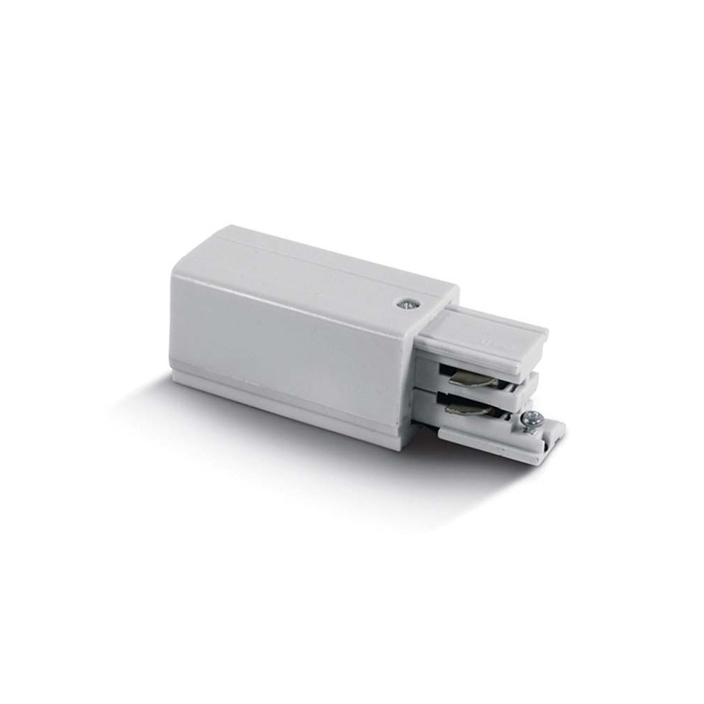 Alimentation embout Gauche pour Rail 3 Allumages ZAMBELIS DESIGN Blanc 19403L