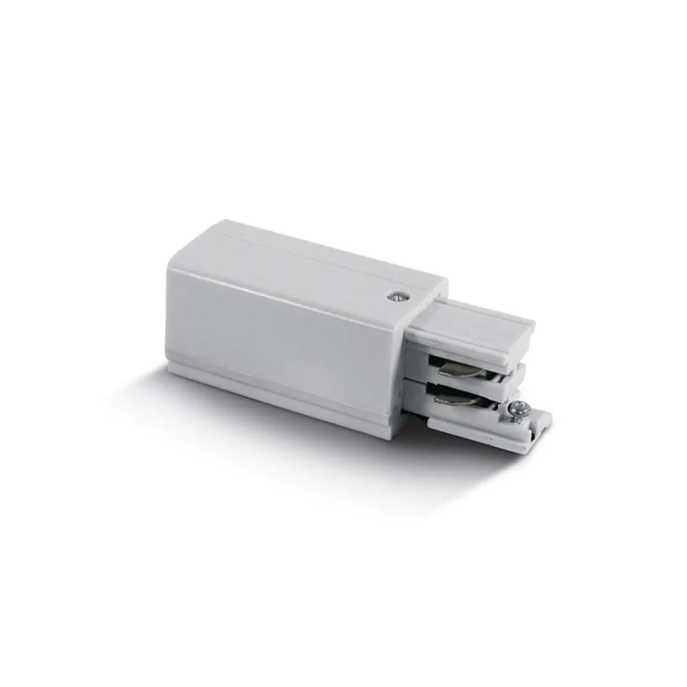 Alimentation embout Gauche pour Rail 3 Allumages ZAMBELIS DESIGN Blanc 19403L