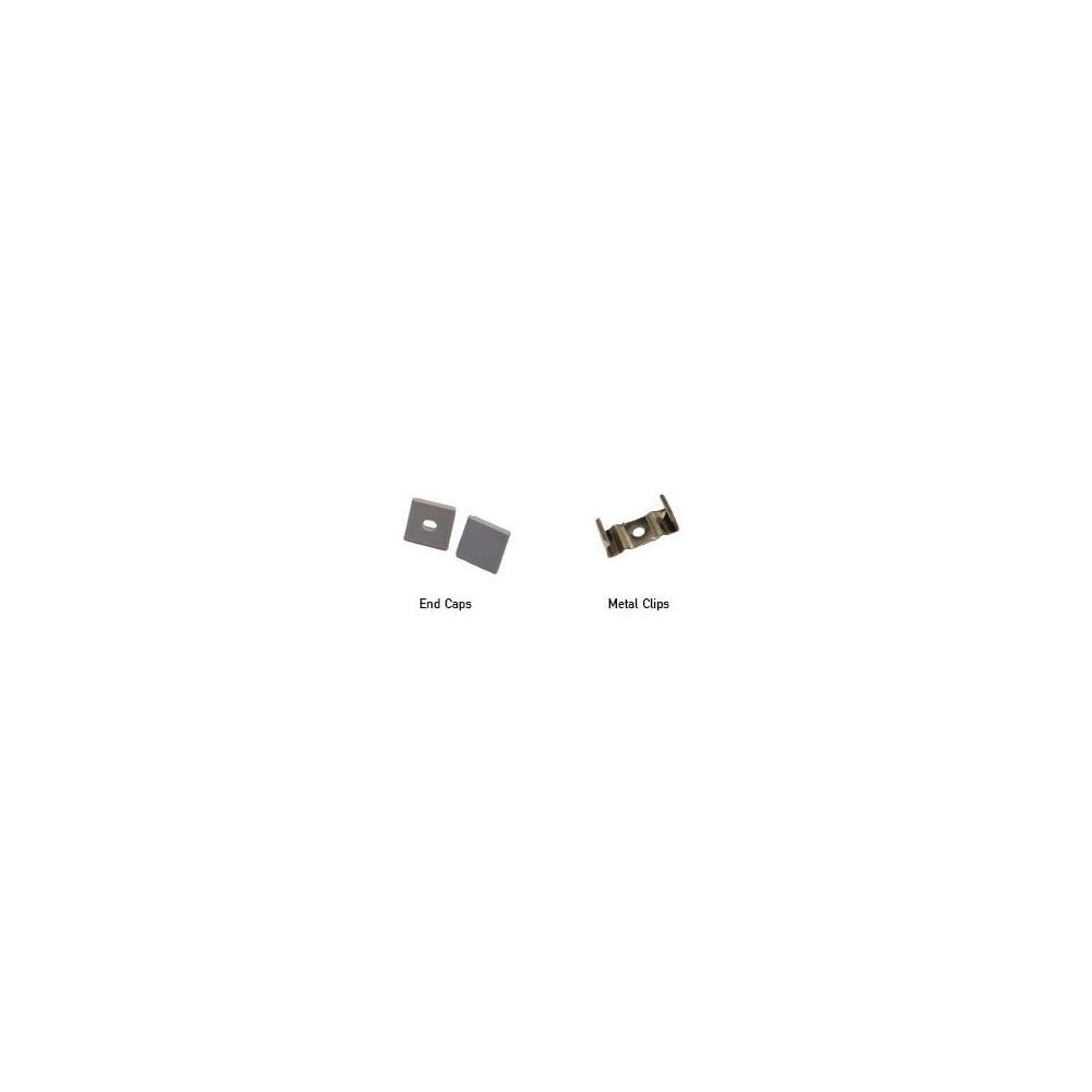 Accessoires voor profiel ZAMBELIS 19x12mm DESIGN Grijs 20198-E