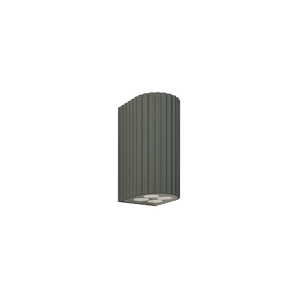 Buitenwandlamp 8x1W Direct/Indirect IP54 ZAMBELIS DESIGN Grafiet E422 FS