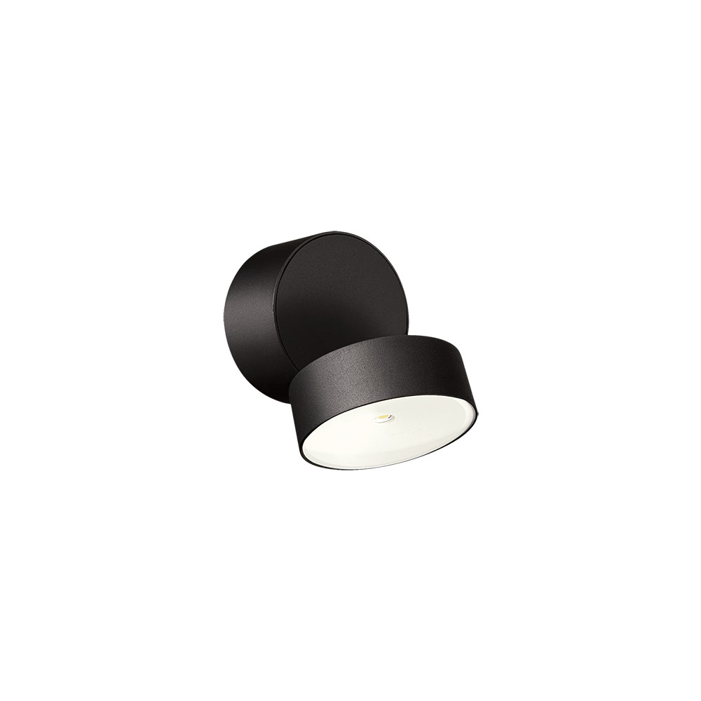 Verstelbare Buitenwandlamp ZAMBELIS 6W IP65 DESIGN Zandgestraald Zwart E435