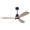 Ventilateur ZAMBELIS D1320 15W DESIGN Noir Mat et Bois 19141