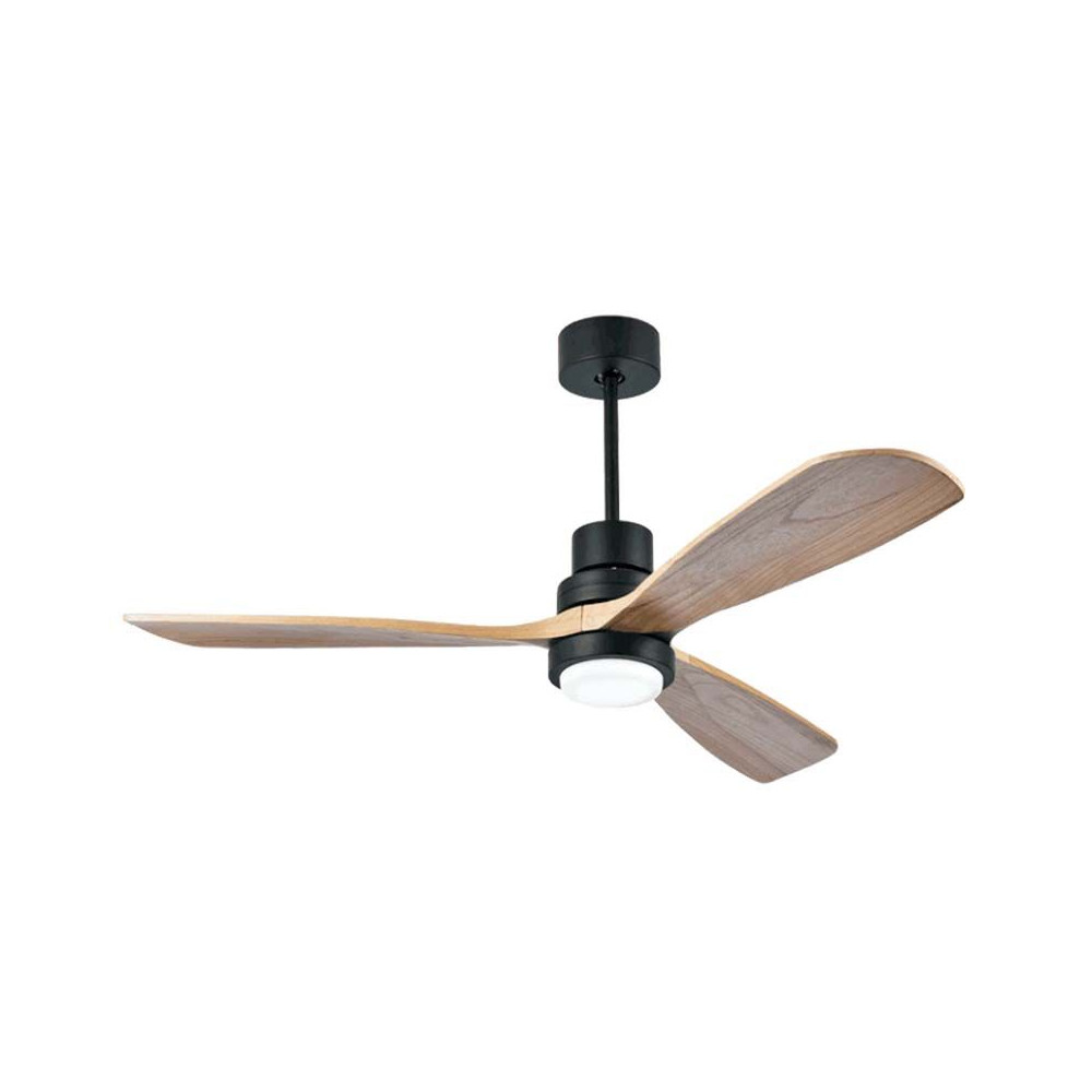 Ventilateur ZAMBELIS D1320 15W DESIGN Noir Mat et Bois 19141