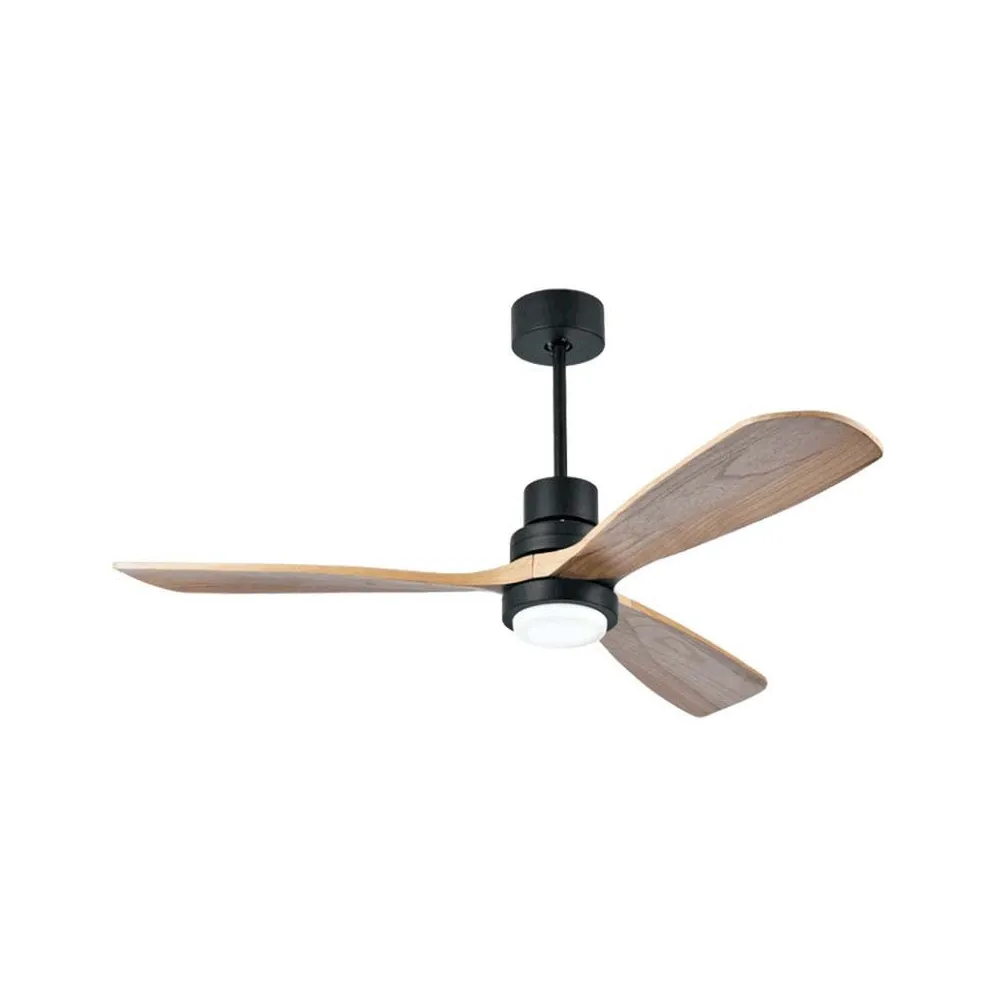 Ventilator ZAMBELIS D1320 15W DESIGN Matt Schwarz und Holz 19141