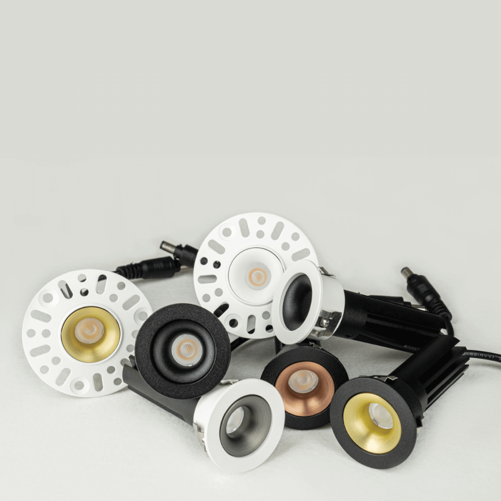 Inbouwrozet D34 voor DownRay ZAMBELIS DESIGN Wit Gezandstraald 25292