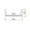 Aluminium Opbouwprofiel V-TAC 24x10 2m START Met Diffuser VT-8108