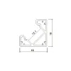 V-TAC 19x19 2m START Aluminium Hoekprofiel Met Diffusor VT-8114