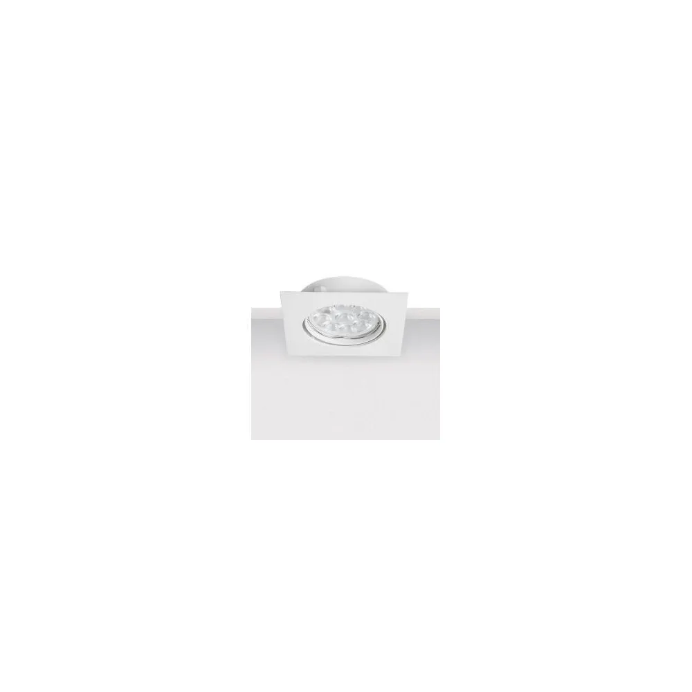 Coupelle Spot Carrée ZAMBELIS GU10 DESIGN Blanc Sans Source ZAM.S013