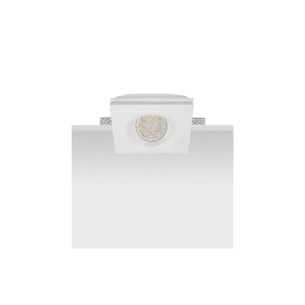 Coupelle Spot Carré Trimless ZAMBELIS GU10 DESIGN Blanc Pur Sans Source ZAM.S030 FS