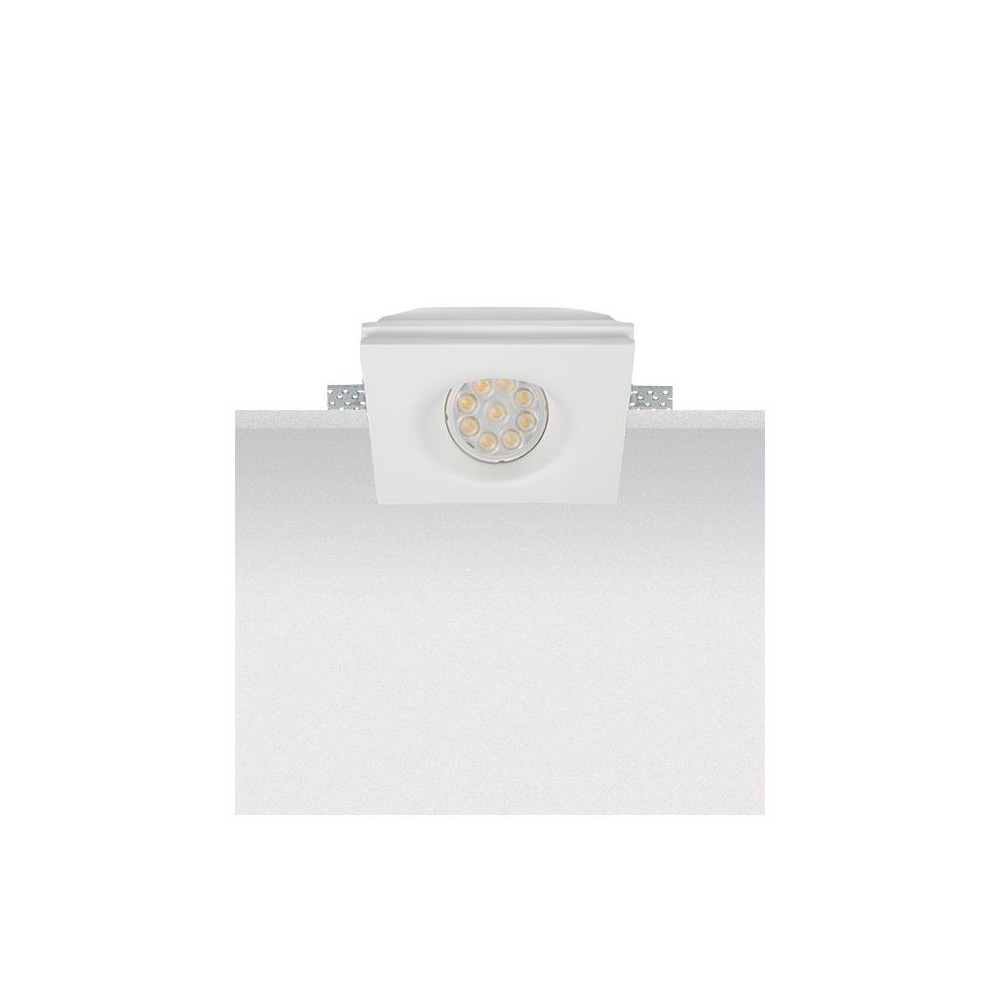 Square Trimless Spot Trim ZAMBELIS GU10 DESIGN Pure White No Light Source ZAM.S030 FS