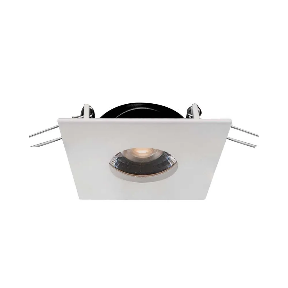Coupelle Spot Carré ZAMBELIS GU10 DESIGN Blanc et Noir Sans Source S061