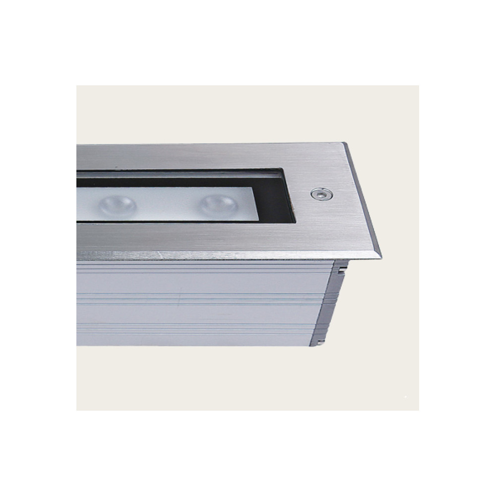 Inbouw Buitengrondspot ZAMBELIS 9W IP67 Rechthoekig DESIGN Inox E366