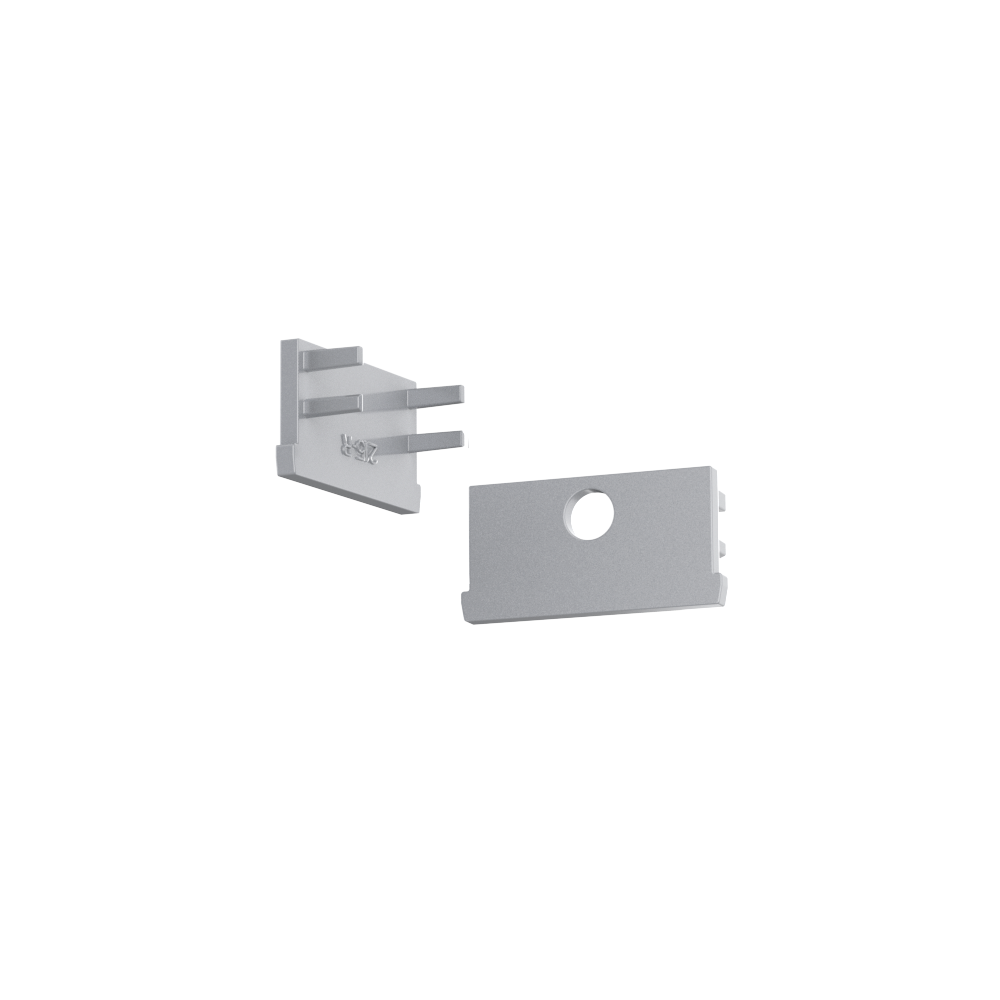 Capsule de finition pour Profilé ZAMBELIS 26x13 DESIGN Gris 20329-E