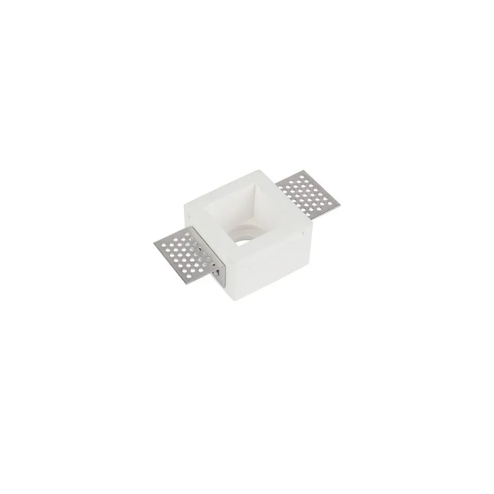Coupelle Spot Carré ZAMBELIS GU10 DESIGN Blanc Pur Sans Source S047 FS