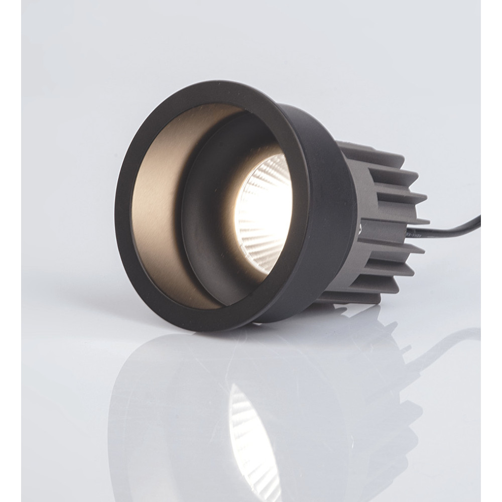 DownRay ZAMBELIS D76 13W IP54 DESIGN Mat Zwart S078