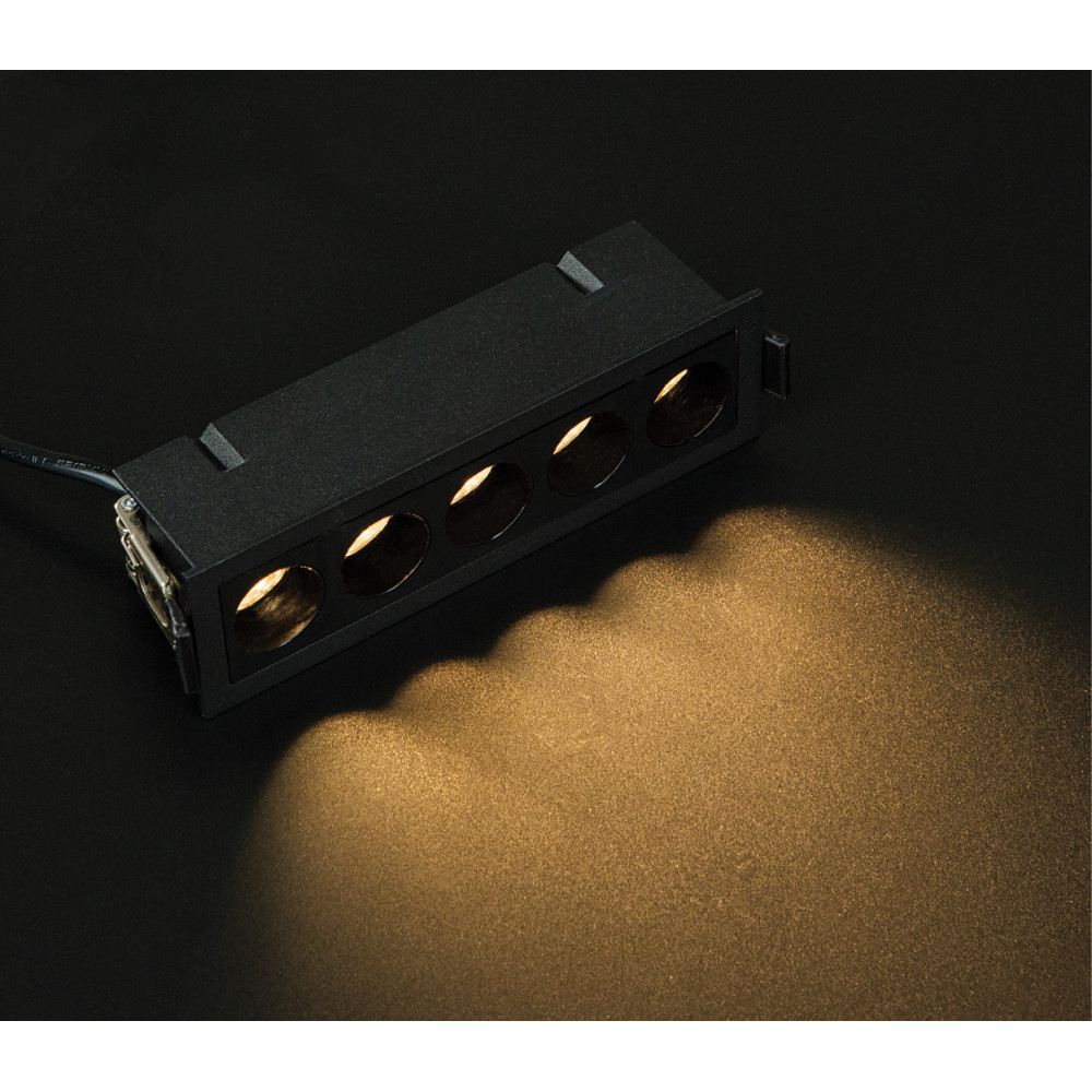 Downlight linéaire ZAMBELIS 12W DESIGN Noir Sablé Sans Driver S192 FS
