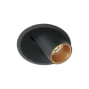 DownRay Encastré Orientable ZAMBELIS D90 9W DESIGN Noir Sablé et Or 25361