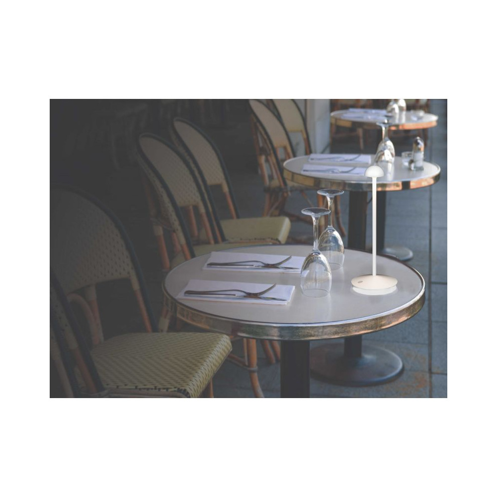 Lampe sur table Extérieure ZAMBELIS D320 2W IP54 DESIGN Blanc Mat E313 FS