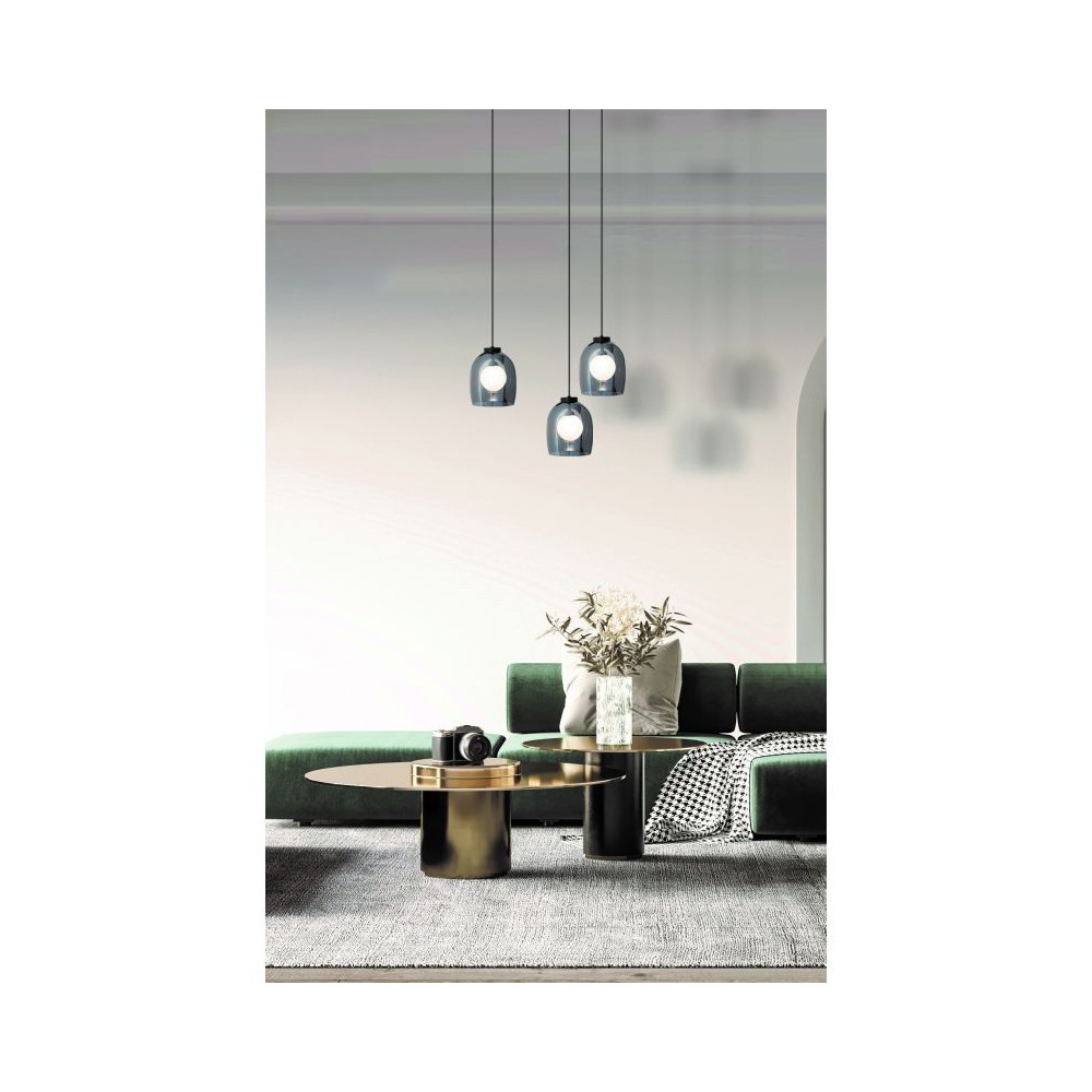 Pendant Light ZAMBELIS D180 G9 DESIGN Sand Black Without Source 22051