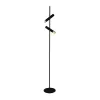 Vloerlamp ZAMBELIS 7W DESIGN Gezandstraald Zwart en Mat Goud 22032