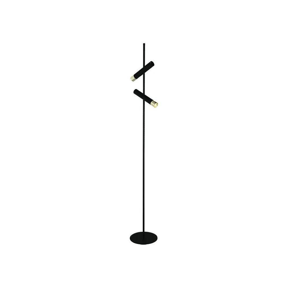 Lampe sur pied ZAMBELIS 7W DESIGN Noir Sablé et Doré Mat 22032