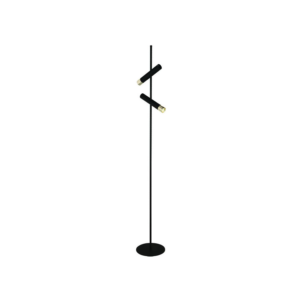 Vloerlamp ZAMBELIS 7W DESIGN Gezandstraald Zwart en Mat Goud 22032