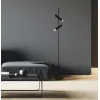 Lampe sur pied ZAMBELIS 7W DESIGN Noir Sablé et Doré Mat 22032