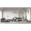Lampe sur pied ZAMBELIS G9 DESIGN Noir Sablé et Marbre Noir Sans Source 22053