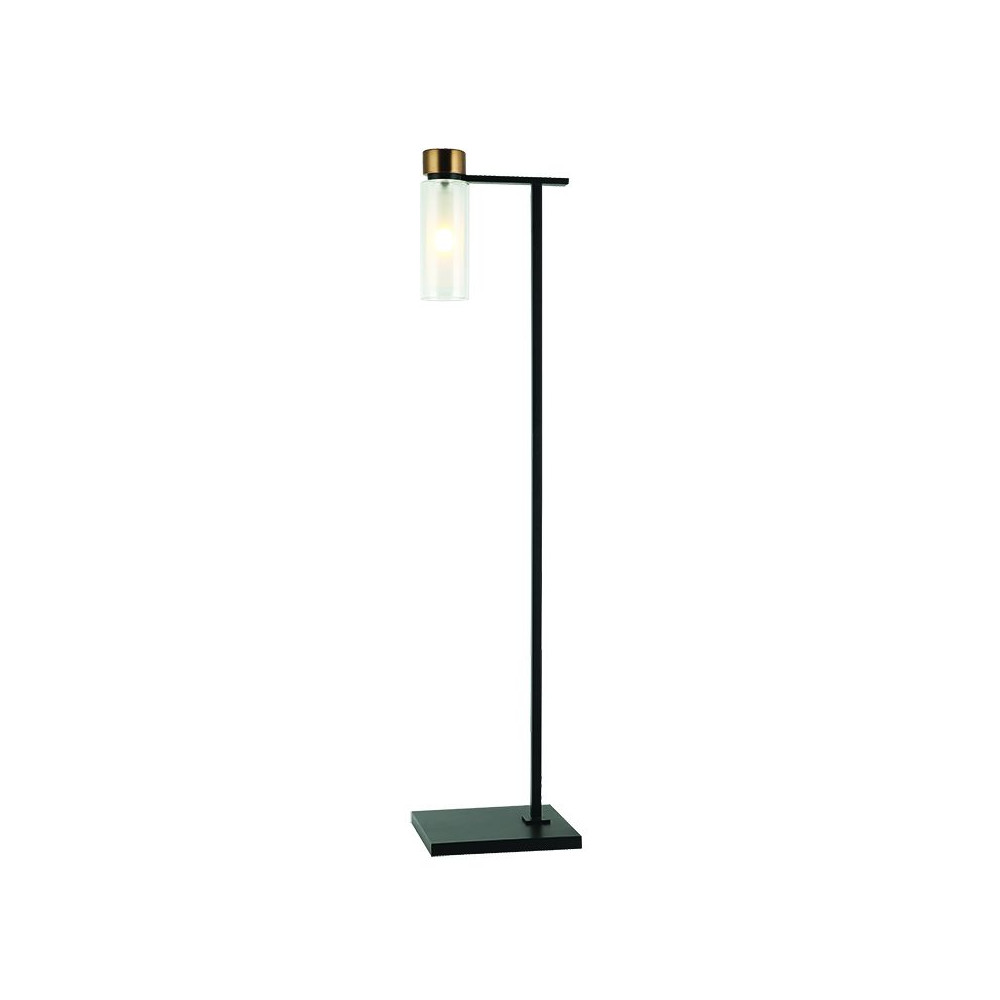 Staande lamp ZAMBELIS E14 DESIGN Zwart Zandstraal en Messing Zonder Lichtbron 22136