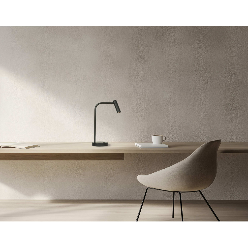 ZAMBELIS 2.5W DESIGN Matte Black Table Lamp 23036