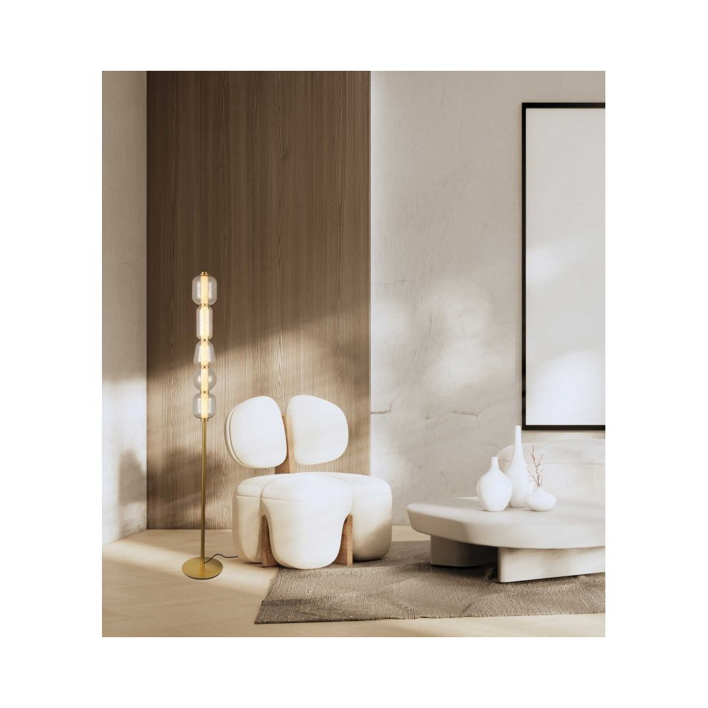 Vloerlamp ZAMBELIS 17W DESIGN Mat Goud 23063