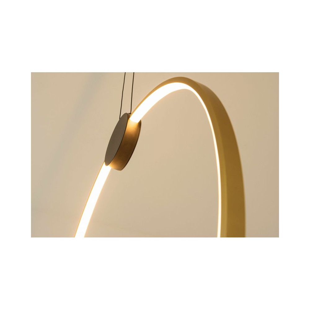 Pendant Light ZAMBELIS 24W D600 Dimmable DESIGN Matte Black and Gold 23094