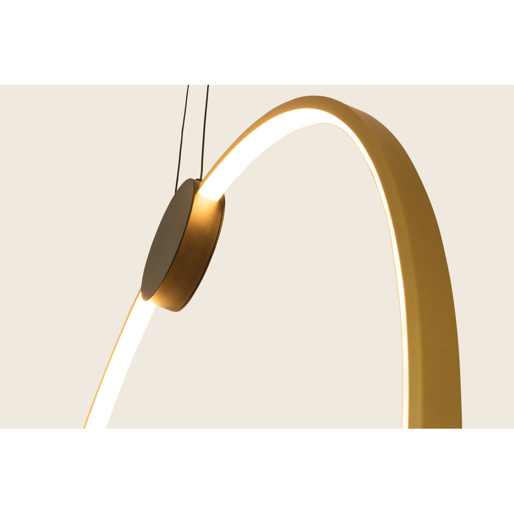 Pendant Light ZAMBELIS 24W D600 Dimmable DESIGN Matte Black and Gold 23094