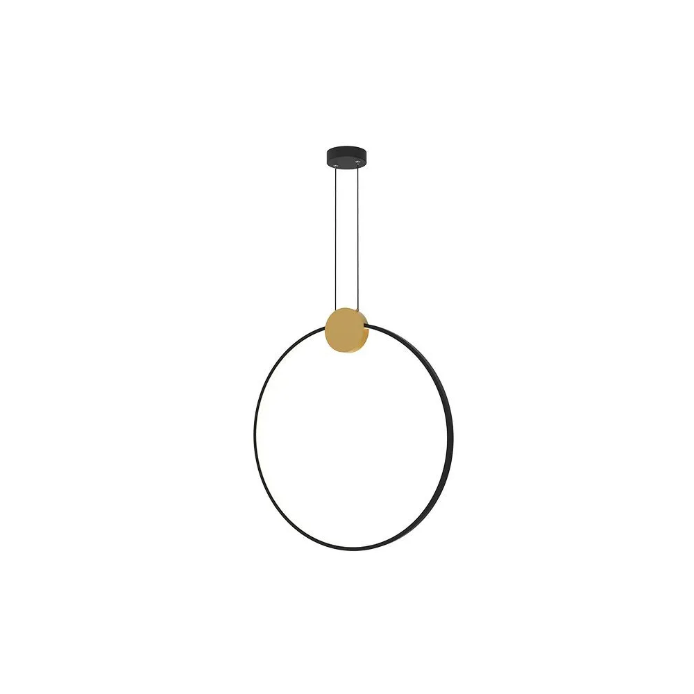 Suspension ZAMBELIS 24W D600 Dimmable DESIGN Doré et Noir Mat 23095