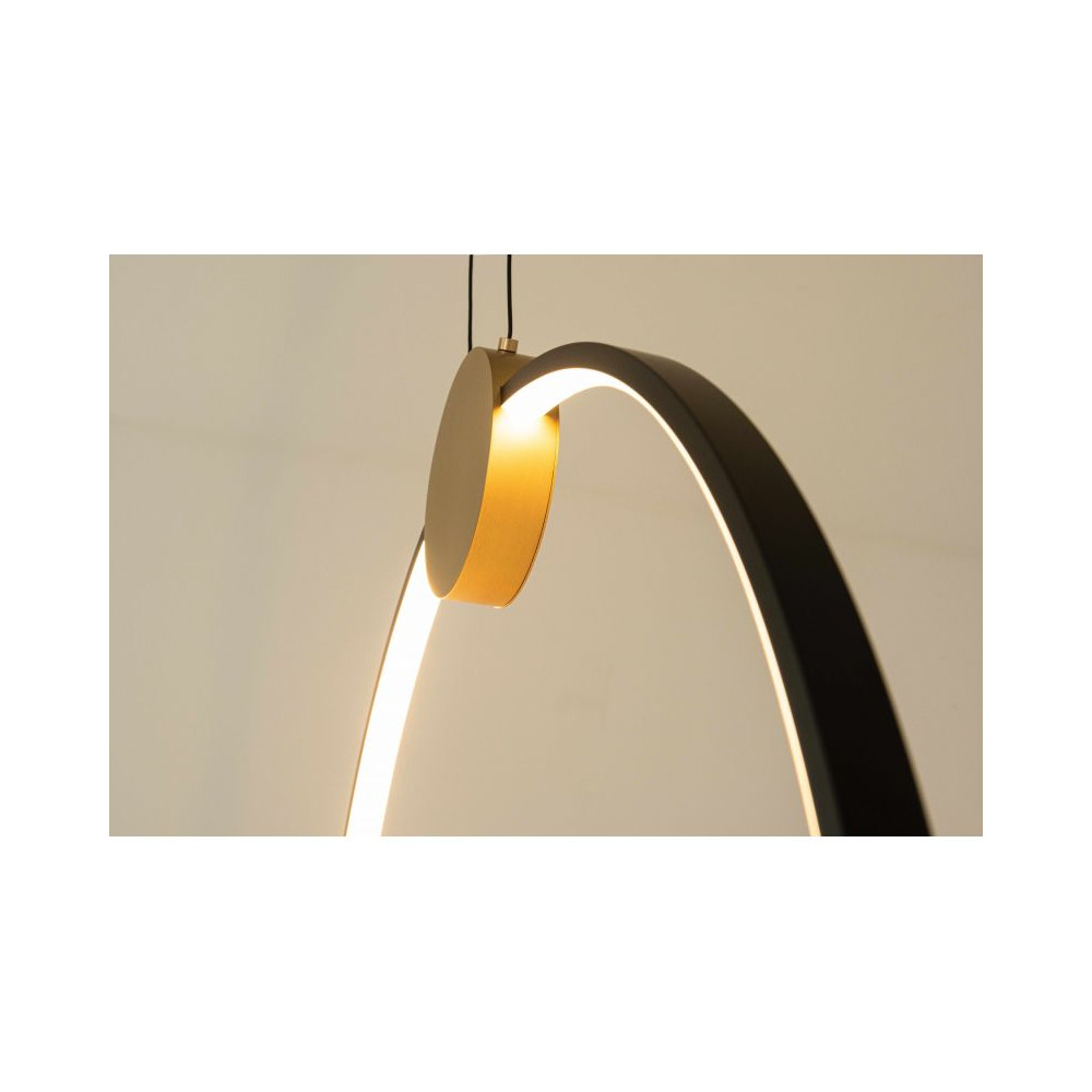 Hanglamp ZAMBELIS 24W D600 Dimbaar DESIGN Goud en Mat Zwart 23095