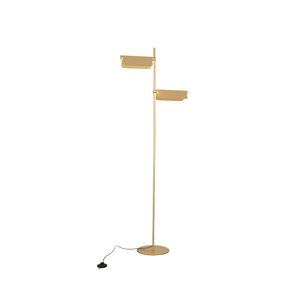 Lampe Sur Pied ZAMBELIS 12W Dimmable DESIGN Or Brossé 25194 FS