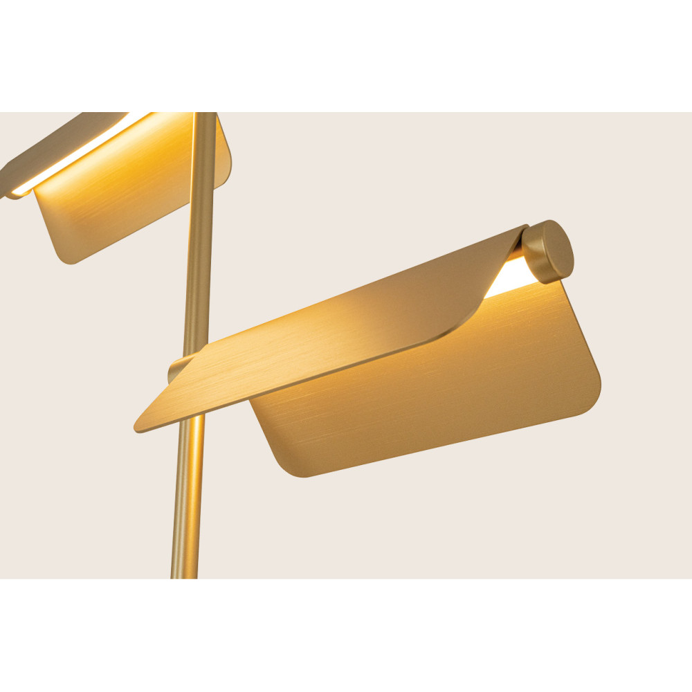 Staande Lamp ZAMBELIS 12W Dimbaar DESIGN Geborsteld Goud 25194 FS
