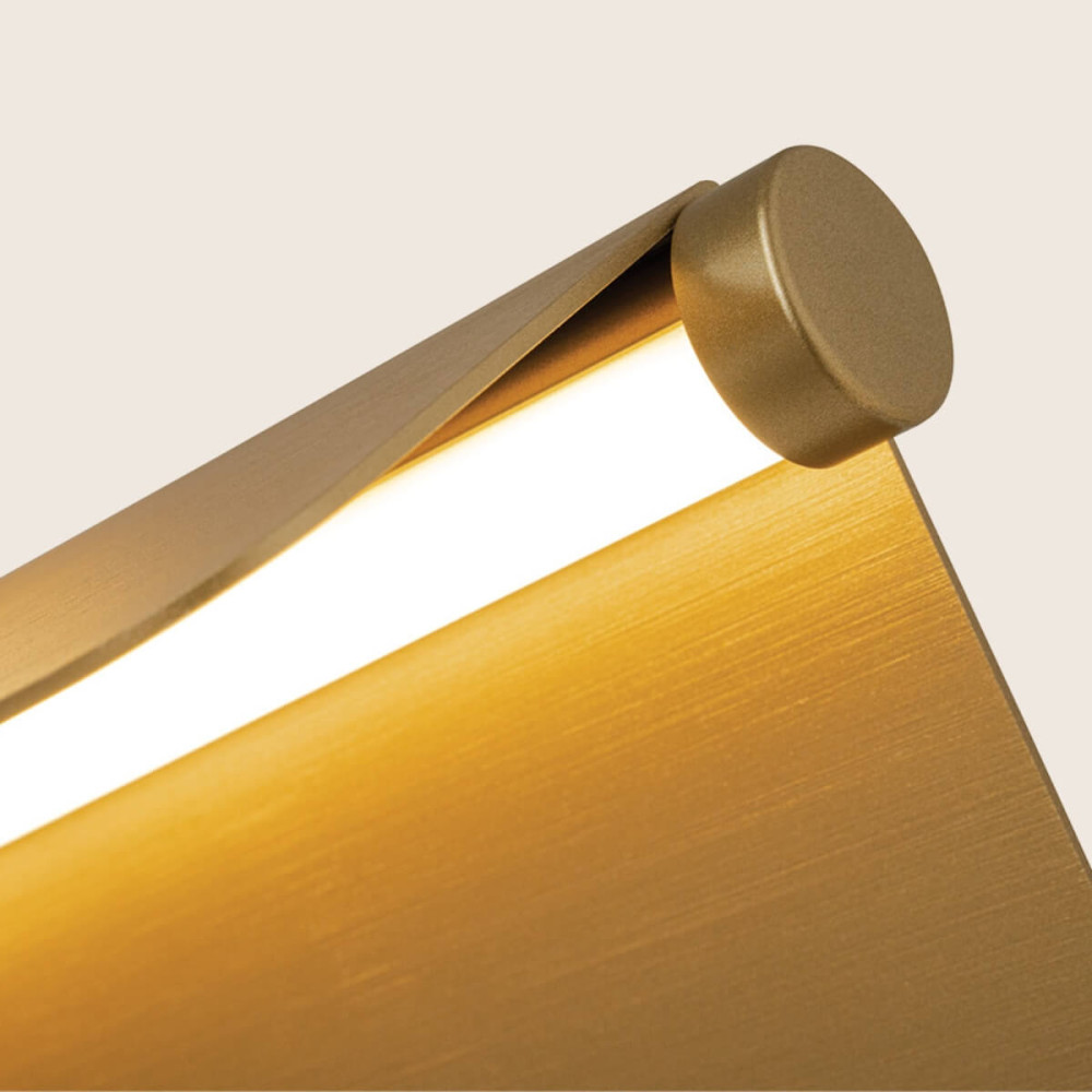 ZAMBELIS 12W Dimmable DESIGN Brushed Gold Floor Lamp 25194 FS