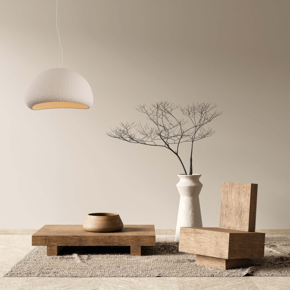 Hanglamp ZAMBELIS D800 E27 DESIGN Wit Zonder Lichtbron 23342 FS