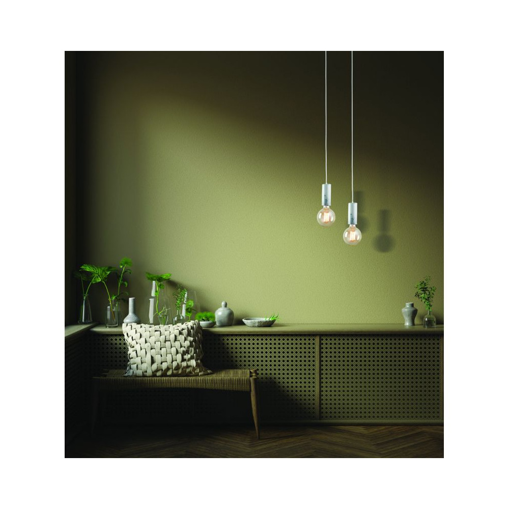 Pendant Light ZAMBELIS D60 E27 DESIGN Marbled White Without Source 17157