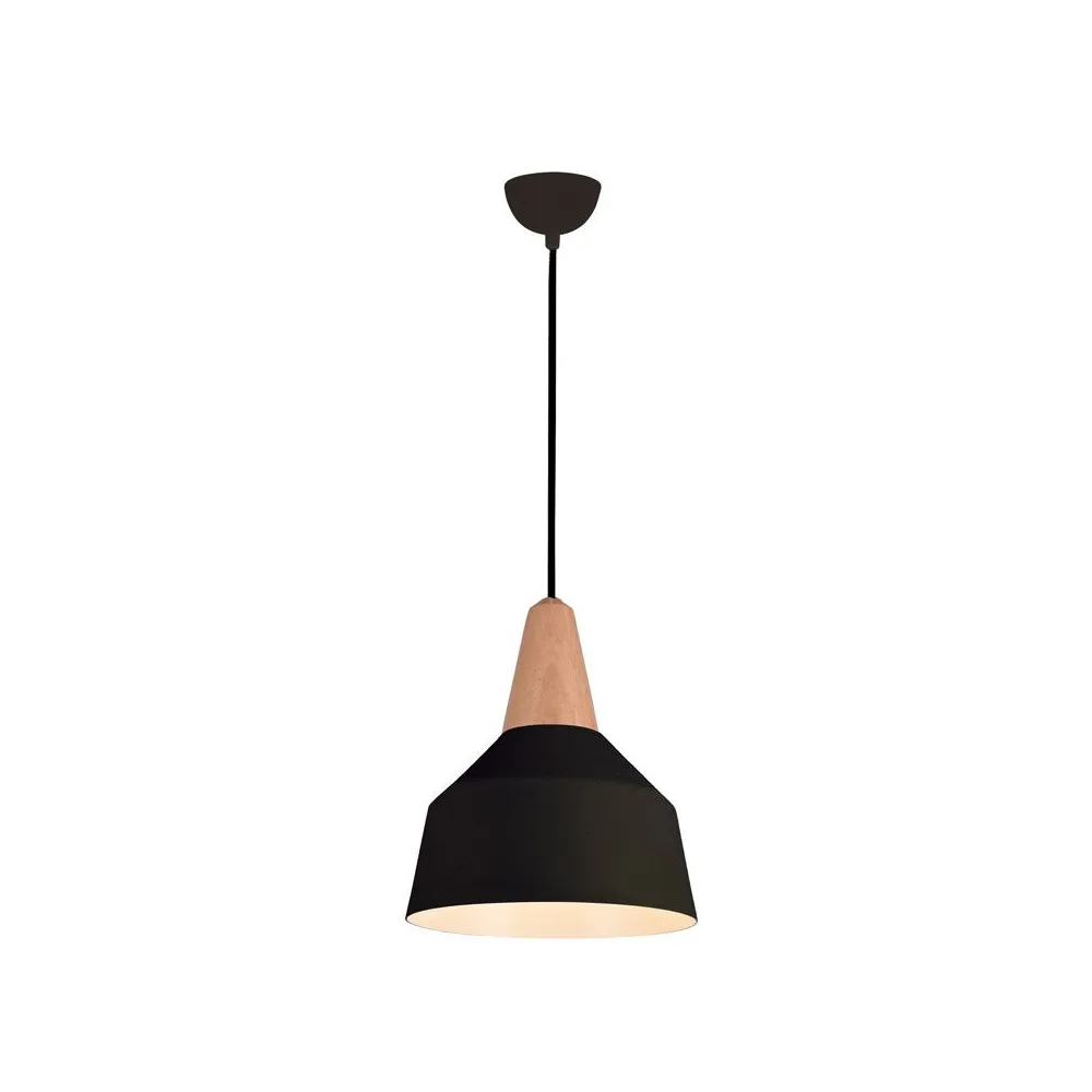 Suspension ZAMBELIS D230 E27 DESIGN Noir Mat Sans Source 180088
