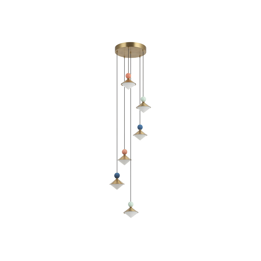 Suspension ZAMBELIS D390 40W Dimmable DESIGN Laiton Brossé 25102