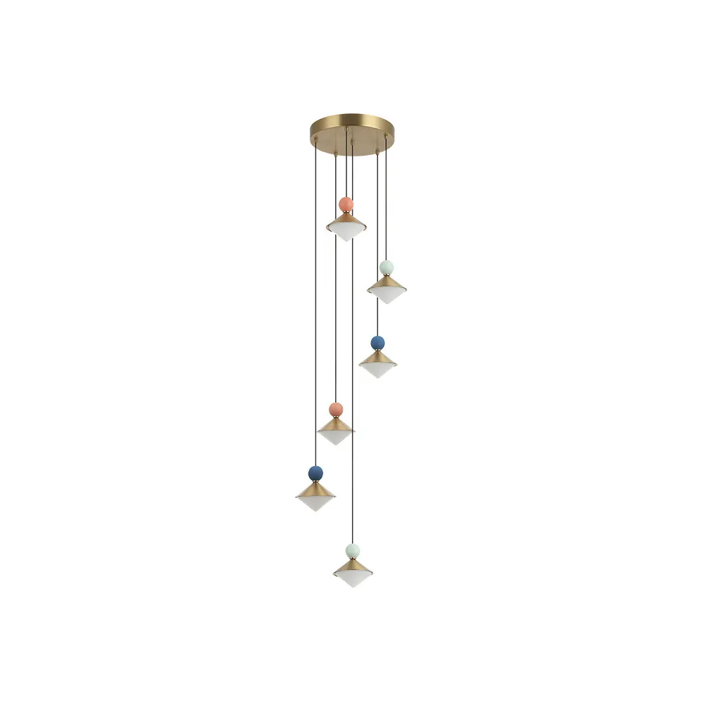 Suspension ZAMBELIS D390 40W Dimmable DESIGN Laiton Brossé 25102
