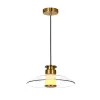 Pendelleuchte ZAMBELIS D300 10W Dimmbar DESIGN Gebürstetes Messing und Glas 25141